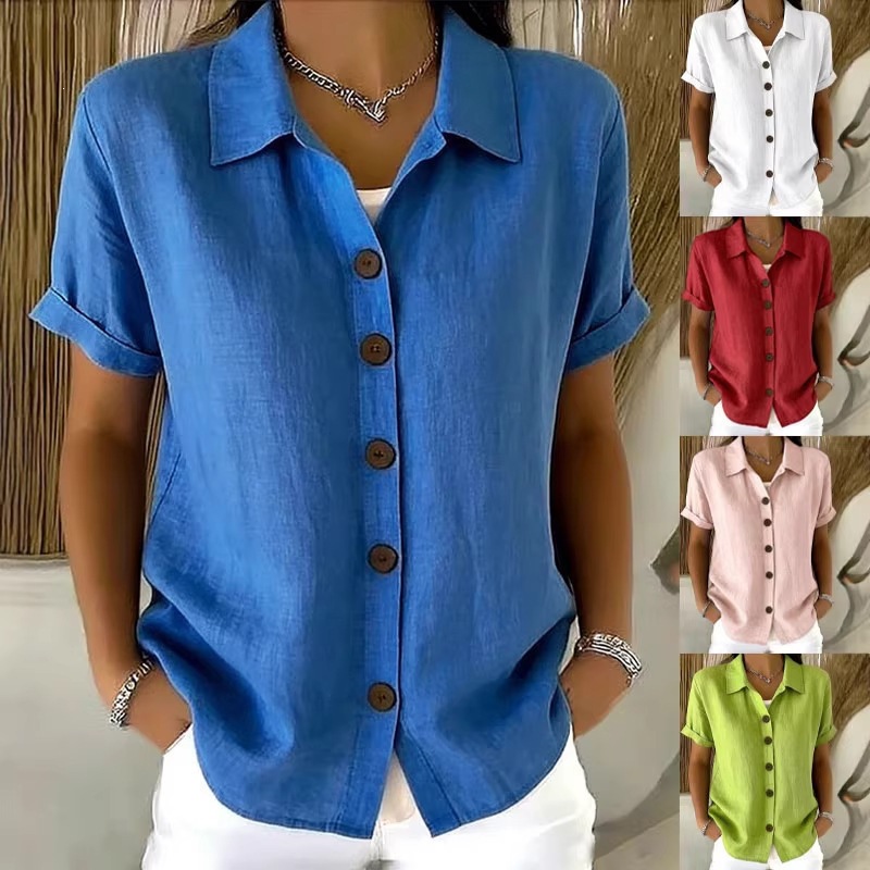 Embroidery Online - Kadın Zarif Yaz Pamuk Keten Üstleri