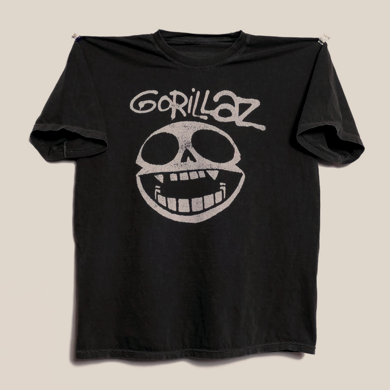 Embroidery Studio - Gorillaz Band Baskı kısa kollu tişört