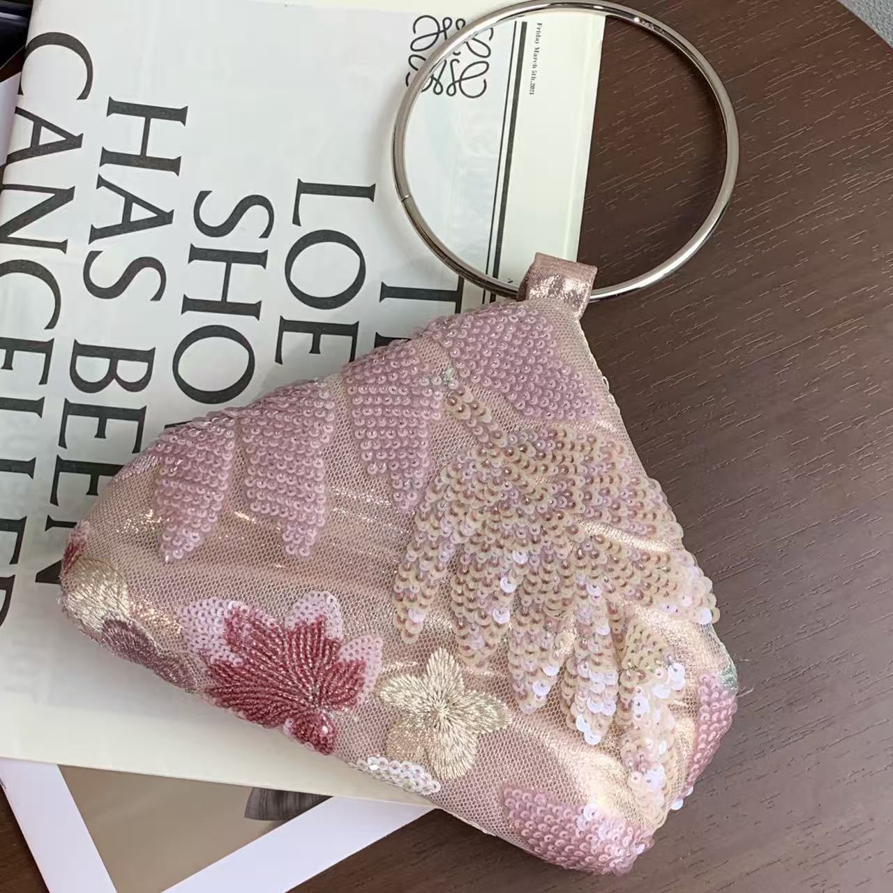 Pembe Çiçek Nakışlı Gece Çanta - Embroidery Ring incelemesi ve fiyatı