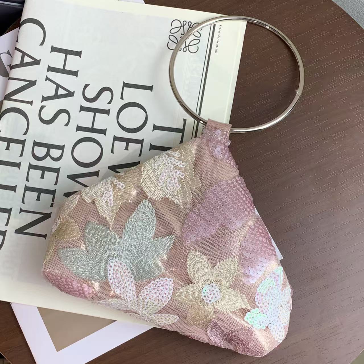 Pembe Çiçek Nakışlı Gece Çanta - Embroidery Ring incelemesi ve fiyatı