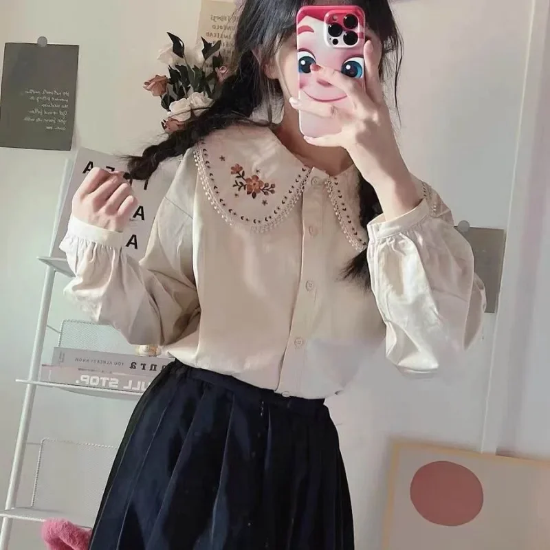 Gömlek Kadın Japonya Tarzı Nak - Embroidery Design Love incelemesi ve fiyatı