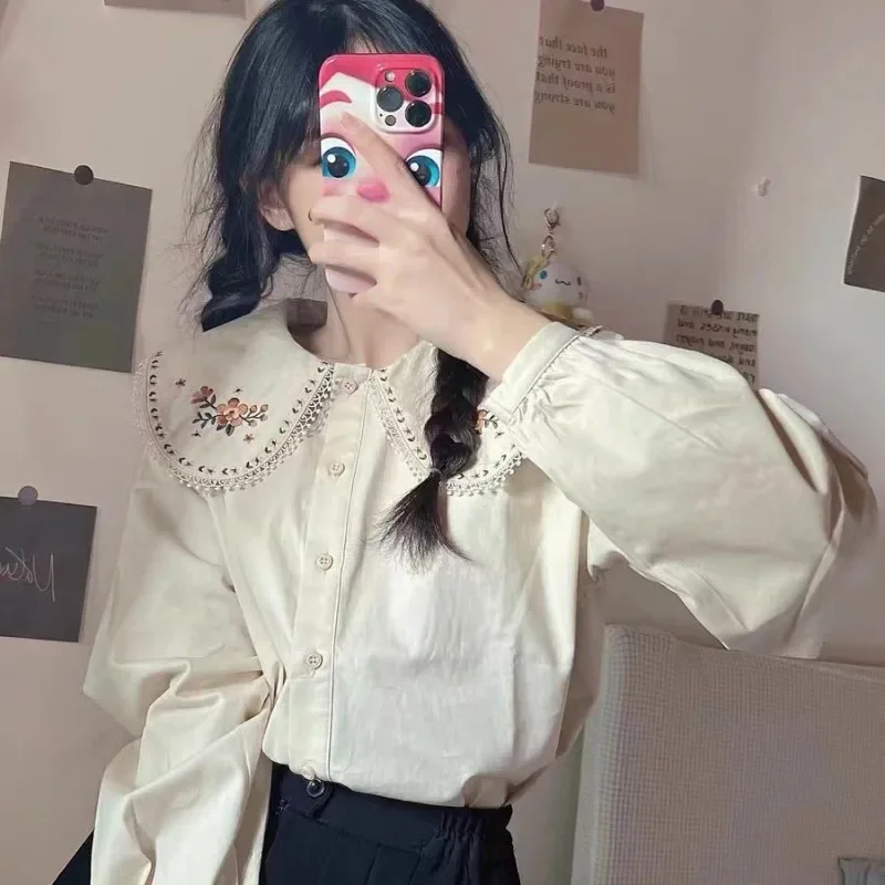 Gömlek Kadın Japonya Tarzı Nak - Embroidery Design Love incelemesi ve fiyatı