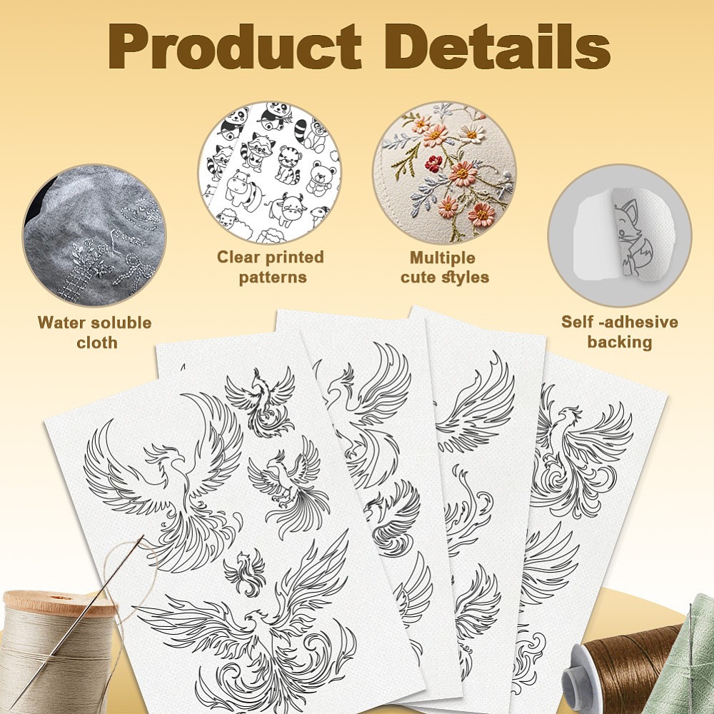 23 Adet Phoenix Suda Çözünen E - Embroidery Cloth incelemesi ve fiyatı