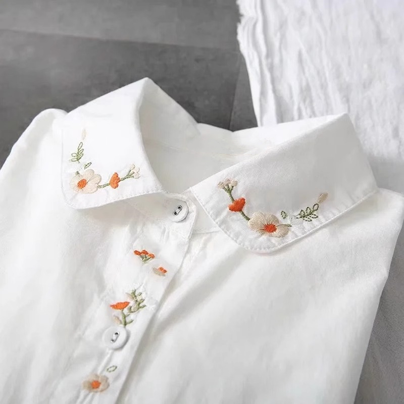 Yeni Saf Pamuk Beyaz Gömlek Ka - Embroidery Online incelemesi ve fiyatı