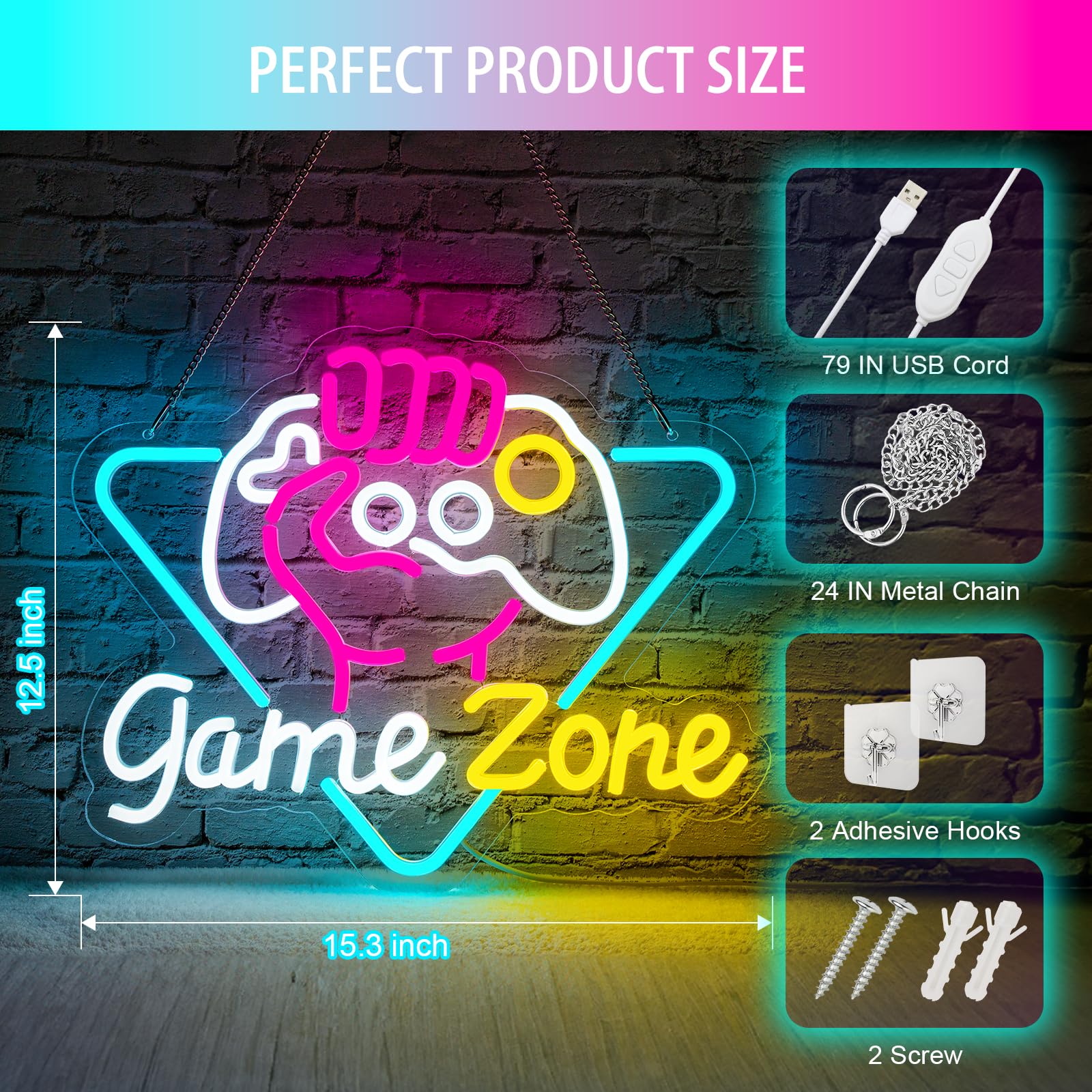 Oyun Zome Neon Burcu LED Duvar - Embroidery Studio incelemesi ve fiyatı